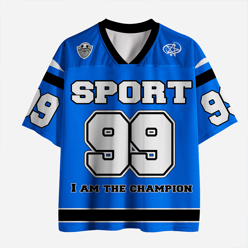Personalized Name And Number I Am The Champions Teacher Mesh Jersey