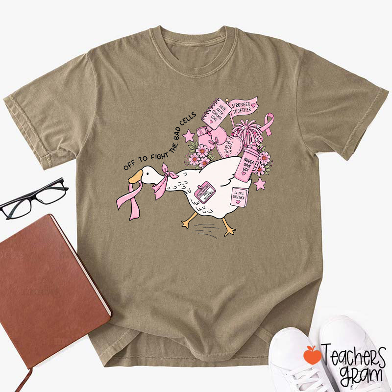 Silly Goose Pink Ribbon Inspirational Teacher T-Shirt