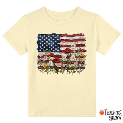 American Flag Floral Class T-Shirt