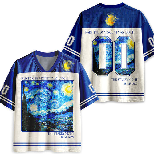 Personalized Number Starry Night Teacher Mesh Jersey