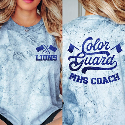 Personalized Mascot Color Guard Spirit Teacher Printed Super Soft T-Shirt