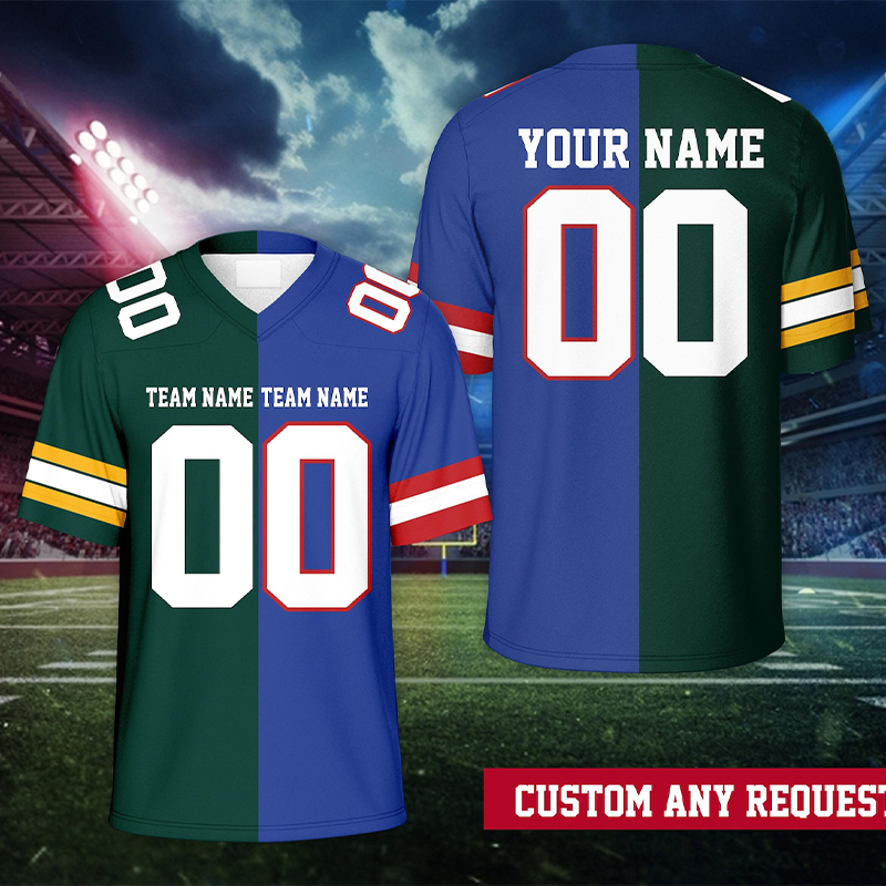 Personalized Name And Number Split Teacher Mesh Jersey