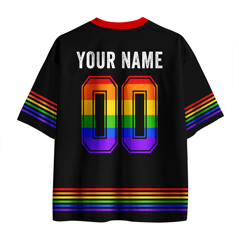 Personalized Name And Number More Pride Less Prejudice Teacher Mesh Jersey
