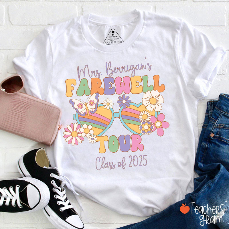 Personalized Name And Year Farewell Tour Teacher T-Shirt