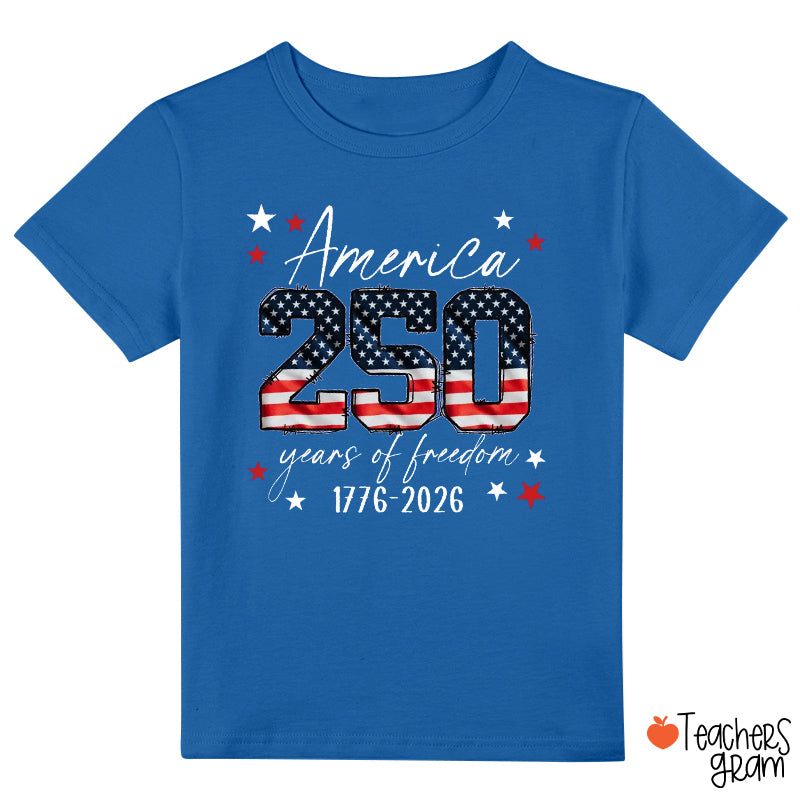USA 250 Years Of Freedom 1776-2026 Class T-Shirt