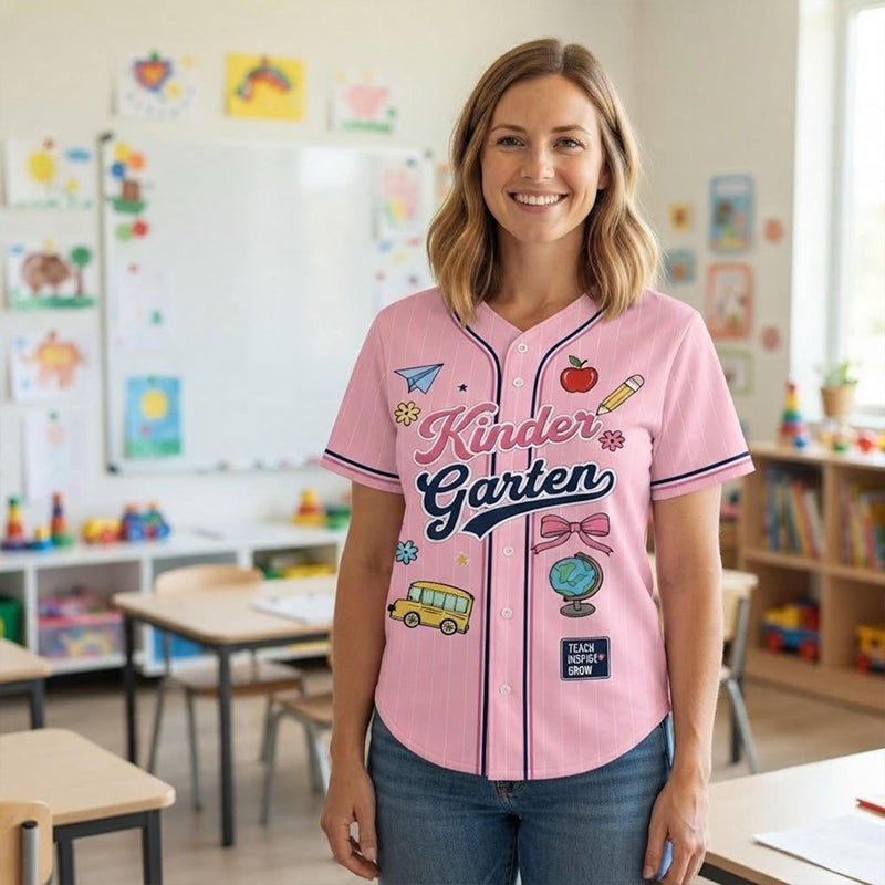 Personalized Grade Name Number School Element Teacher Baseball Jersey