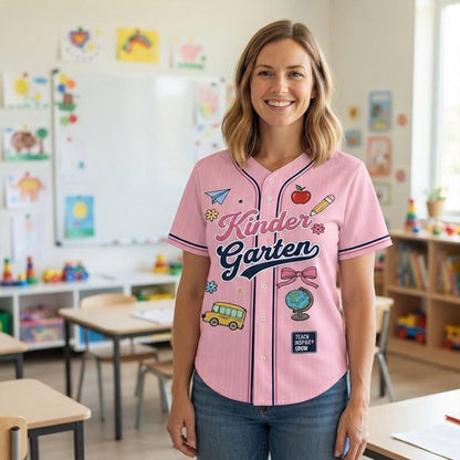 Personalized Grade Name Number School Element Teacher Baseball Jersey