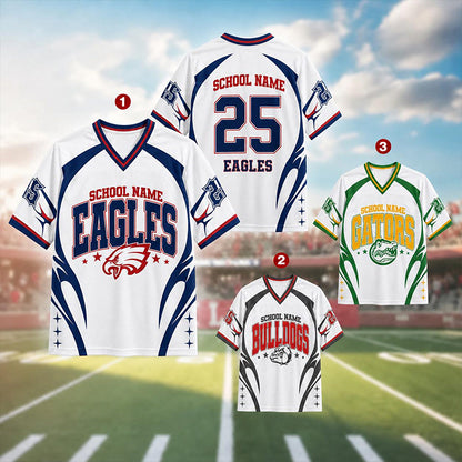 Personalized Mascot School Spirit Game Day Teacher Mesh Jersey