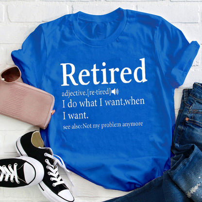Retired Definition Teacher T-Shirt