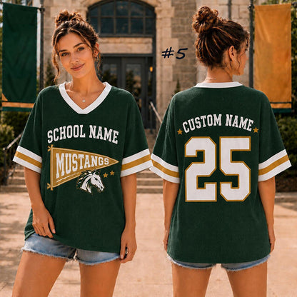 Personalized Mascot Sport School Name Name Number Two Sided Mesh Jersey