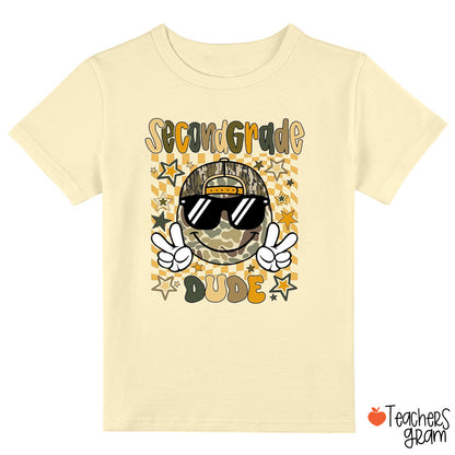Personalized Grade Retro Camouflage Smile Face Class T-Shirt
