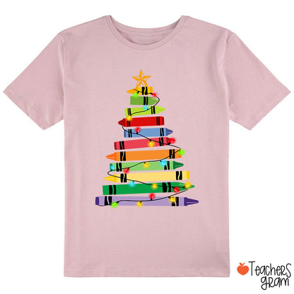 Crayons Tree Colored Lights Class T-Shirt