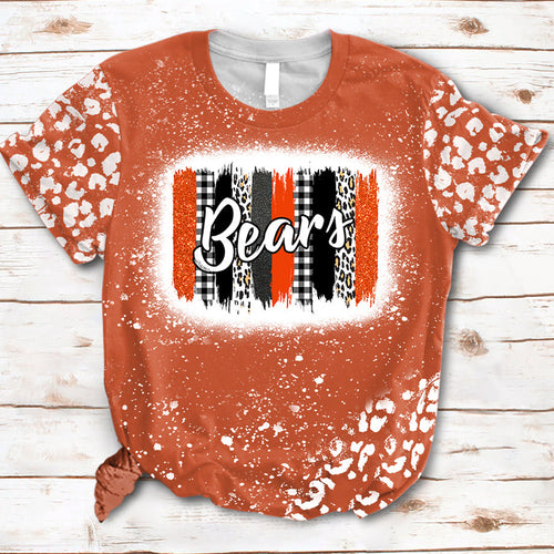 Personalized  Leopard Plaid Mascot Teacher Printed Super Soft T-Shirt
