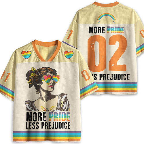Orange More Pride Less Prejudice Teacher Mesh Jersey