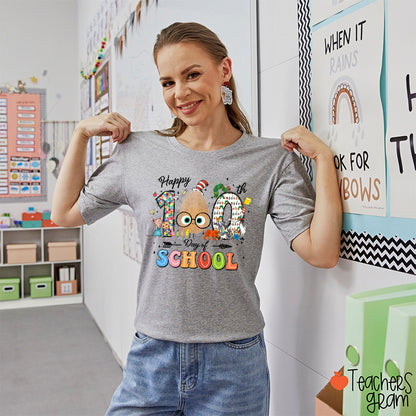 Children's Books Happy 100 Days Of School Teacher T-Shirt