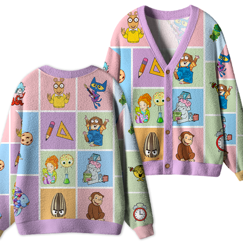 Love Reading Children's Book Character Teacher Ugly Cardigan Sweaters