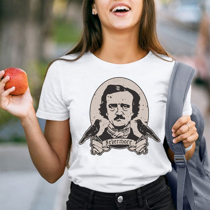 Raven Say Nevermore Teacher T-Shirt