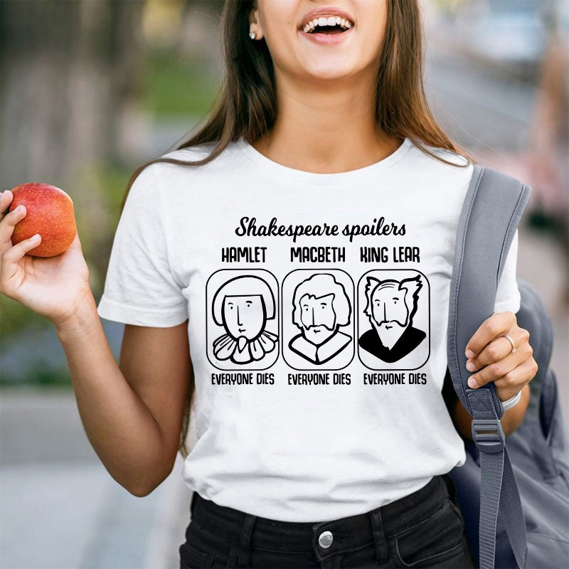 Funny Literature Spoilers Teacher T-Shirt