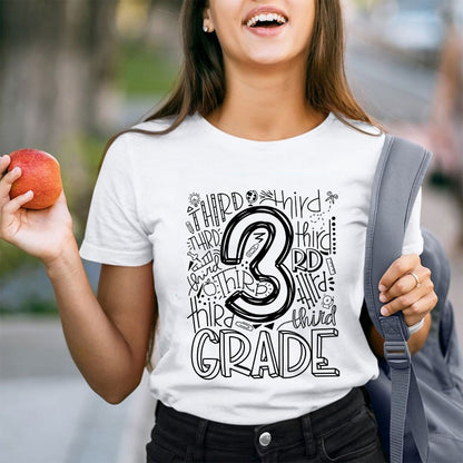 Personalized Alphabet Grade Teacher T-Shirt