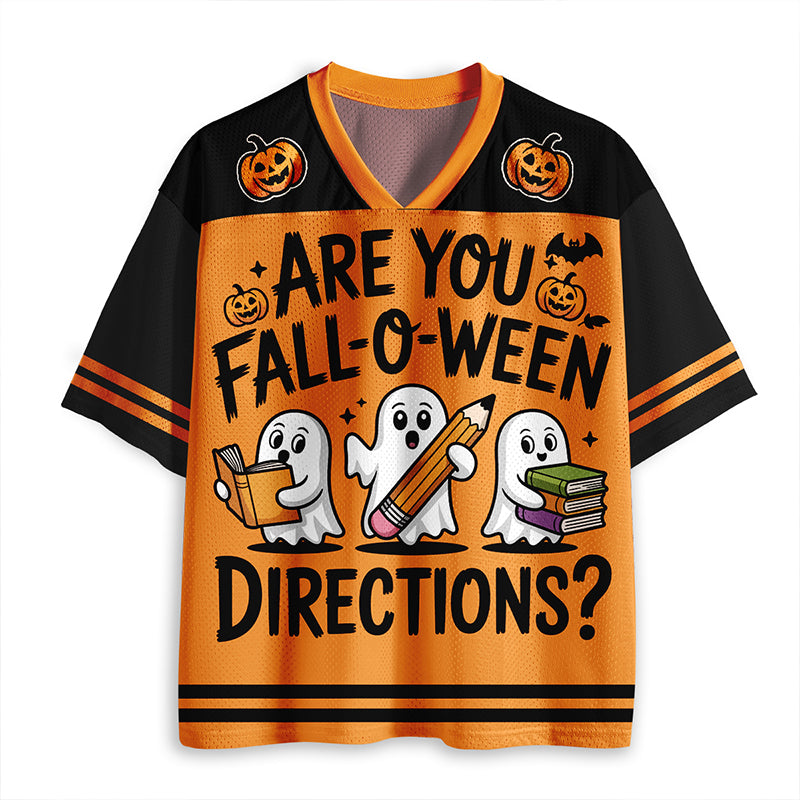 Are You Fall O Ween Directions Teacher Mesh Jersey