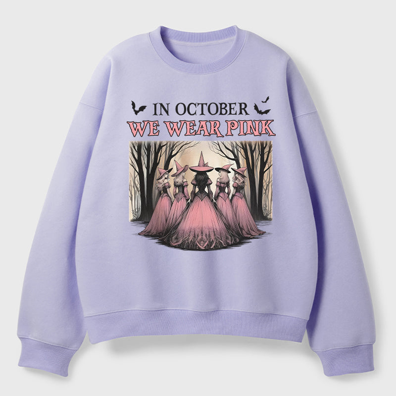 October Pink Witches Teacher Fleece Sweatshirt