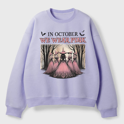 October Pink Witches Teacher Fleece Sweatshirt