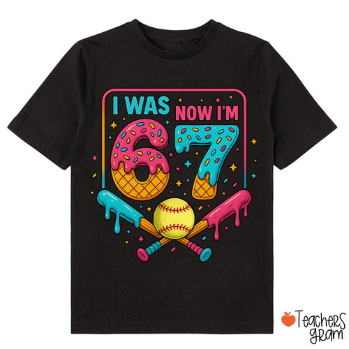 I Was 6 Now I'm 7 Softball Class T-Shirt