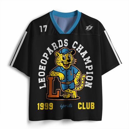 Personalized Leopard Champions Teacher Mesh Jersey