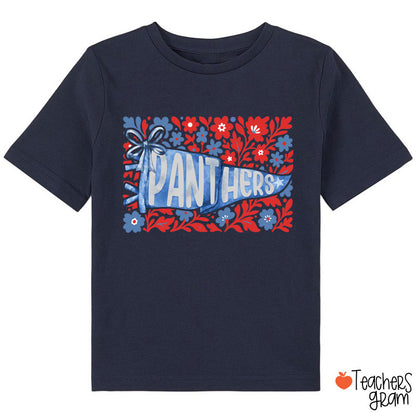 Personalized Mascot Pennant Flowes School Spirit Class T-Shirt