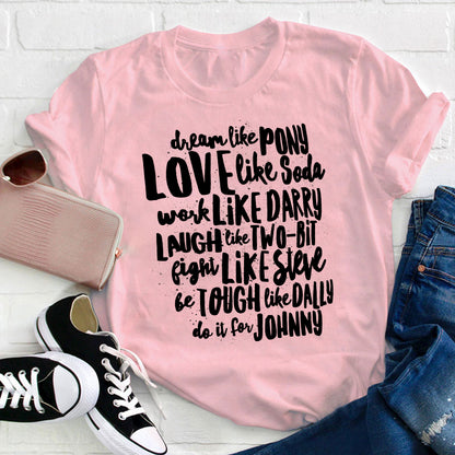 Famous Book Character Names Teacher T-Shirt