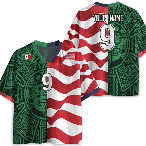 Personalized Name And Number Mexico Soccer Fan Teacher Mesh Jersey