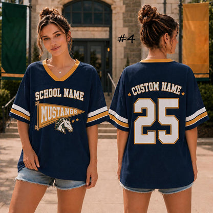 Personalized Mascot Sport School Name Name Number Two Sided Mesh Jersey
