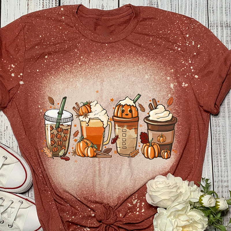 Pumpkin Spice Latte Teacher Printed Super Soft T-Shirt