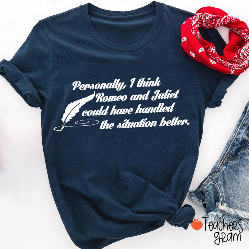 Funny Literature I Think Love Teacher T-Shirt