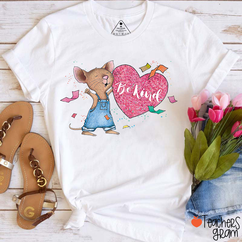 Be Kind Heart Children's Books Valentines Teacher T-Shirt