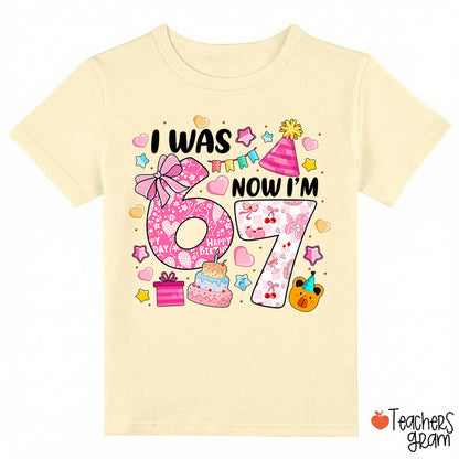 I Was 6 Now I'm 7 Birthday Class T-Shirt