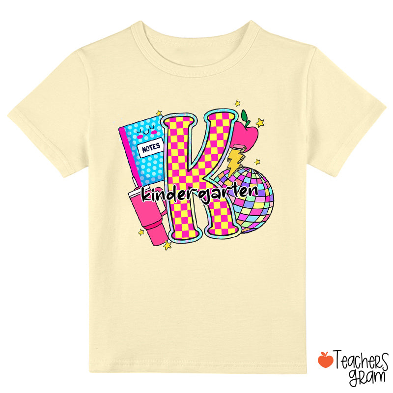 Personalized Grade Notebook Light Ball Water Cup Apple Pencil Class T-Shirt