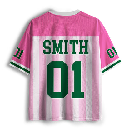 Personalized Mascot Pennant Initial School Spirit Teacher Mesh Jersey