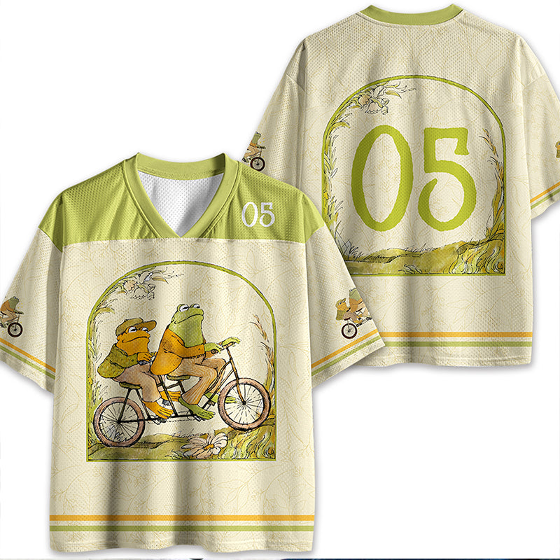 Personalized Frog And Friend Literature Teacher Mesh Jersey