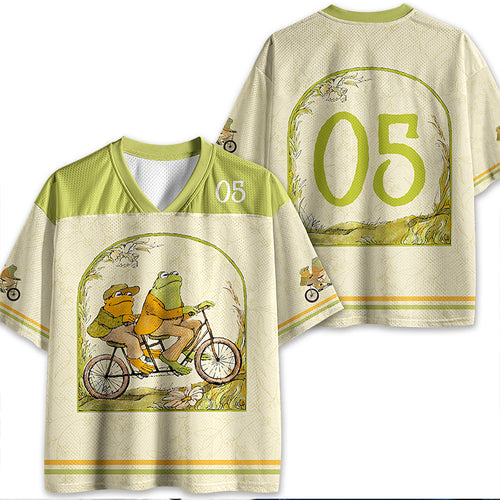 Personalized Frog And Friend Literature Teacher Mesh Jersey