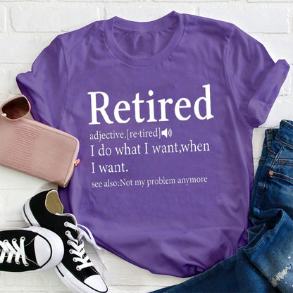 Retired Definition Teacher T-Shirt