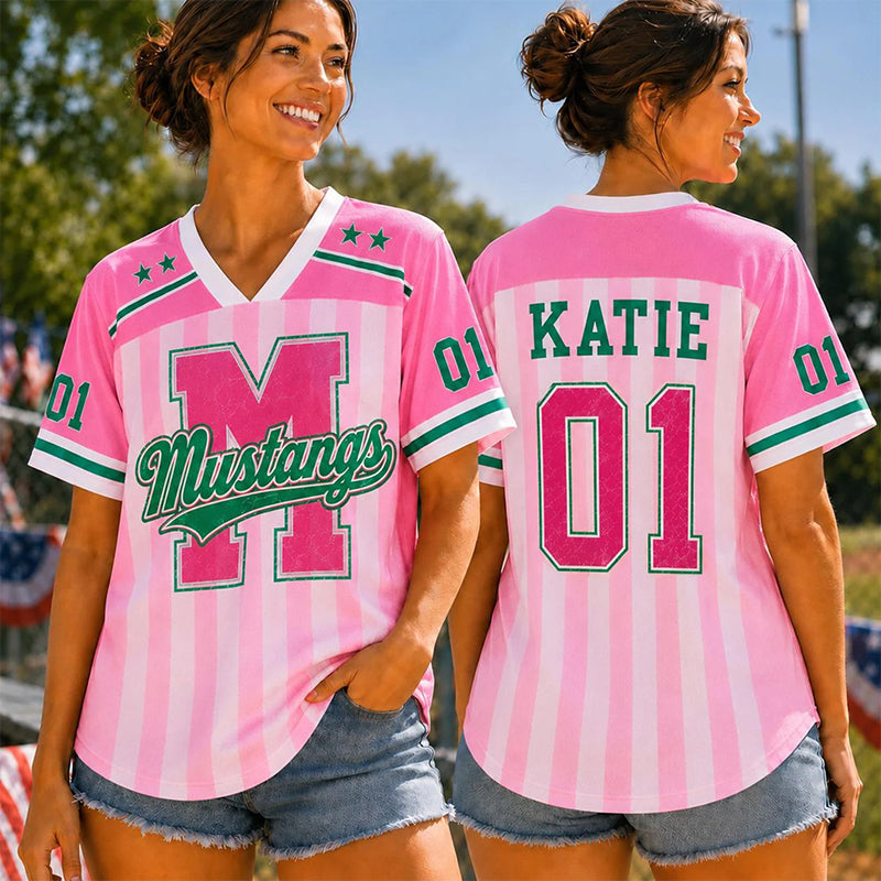 Personalized Mascot Vintage Distressed Letter Striped Teacher Mesh Jersey