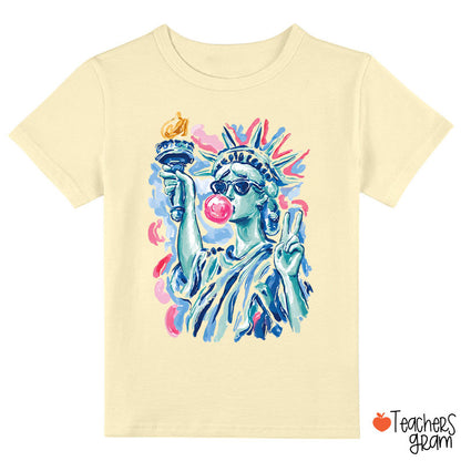 Preppy Statue Of Liberty Blowing Bubble Class T-Shirt