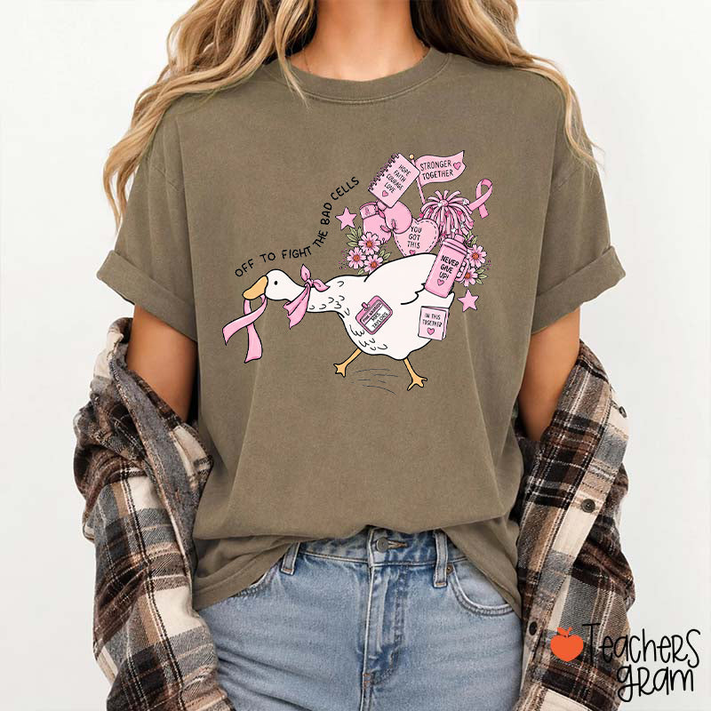 Silly Goose Pink Ribbon Inspirational Teacher T-Shirt