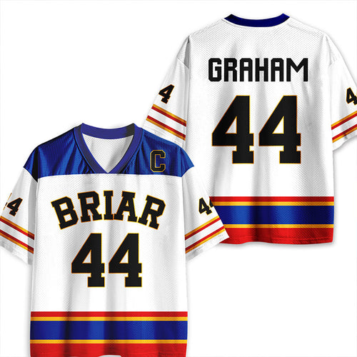 Personalized Red Blue And Gold Stripes Teacher Mesh Jersey