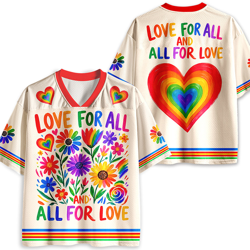 Love For All And All For Love Teacher Mesh Jersey