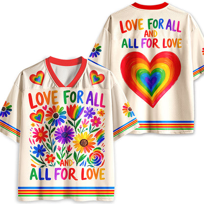 Love For All And All For Love Teacher Mesh Jersey