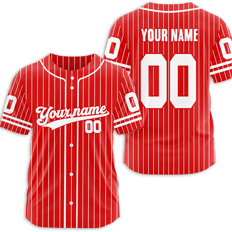 Personalized Name And Number Stripes Teacher Baseball Jersey