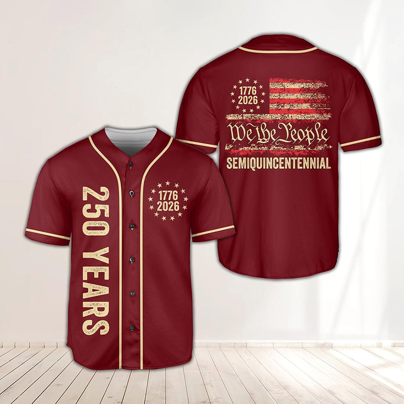 250 Years We The People Semiquincentennial Teacher Baseball Jersey