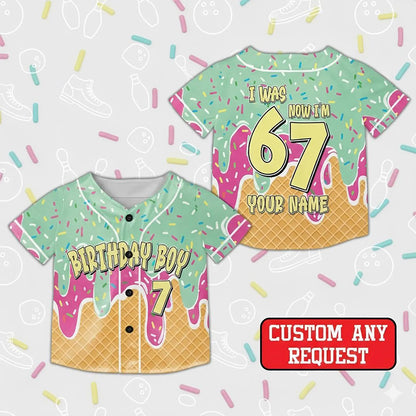 Personalized Meme 67 Six Seven Donut Dripping Birthday Class Baseball Jersey